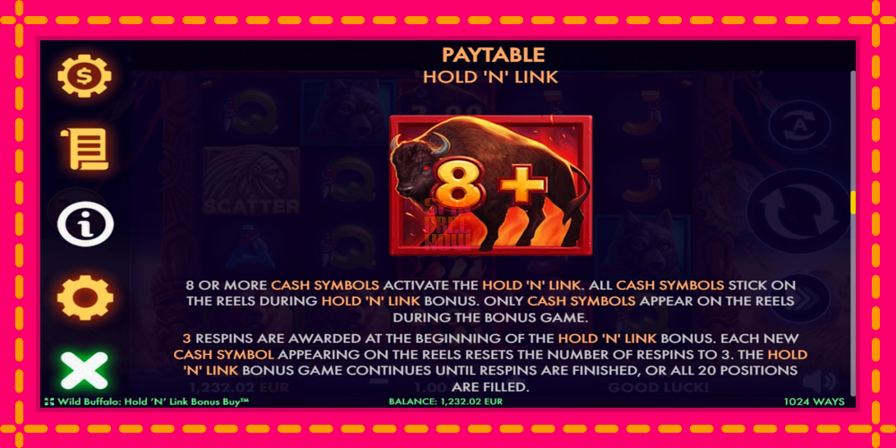 Wild Buffalo Hold N Link Bonus Buy hrací automat s pohodlnými bonusmi, predstaviť si 7